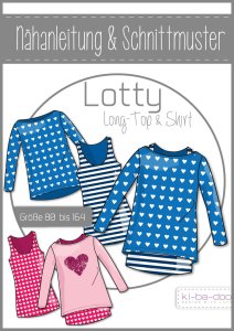 Papierschnittmuster ki-ba-doo Lotty Long-Top & Shirt Mädchen