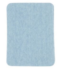 Nahaufnahme von Jeans Flicken zum Aufbügeln - 9,5cm x 12,5 cm - 2 Stück - hellblau