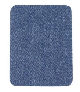 Nahaufnahme von Jeans Flicken zum Aufbügeln - 9,5cm x 12,5 cm - 2 Stück - dunkelblau