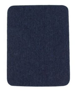 Nahaufnahme von Jeans Flicken zum Aufbügeln - 9,5cm x 12,5 cm - 2 Stück - marine