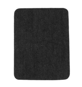 Nahaufnahme von Jeans Flicken zum Aufbügeln - 9,5cm x 12,5 cm - 2 Stück - anthrazit