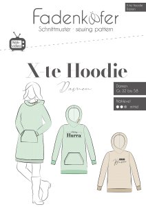 Papier-Schnittmuster Fadenkäfer X-te Hoodie - Damen