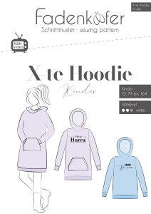 Papier-Schnittmuster Fadenkäfer X-te Hoodie - Kinder