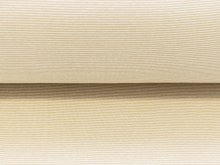 Bündchen glatt 70 cm im Schlauch - 1mm - breite Streifen - weiß-beige