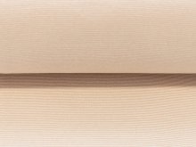 Bündchen glatt 35 cm im Schlauch - 1mm - breite Streifen - weiß-rosa