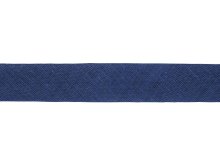Hochwertiges Schrägband Baumwolle gefalzt 20 mm - uni marine