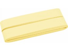 Hochwertiges Schrägband Baumwolle gefalzt 20 mm - 5 Meter Coupon - uni zartes gelb