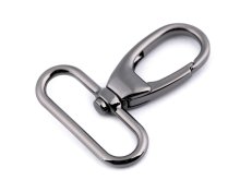 Karabiner 38 mm - 2 Stk - nickel/schwarz