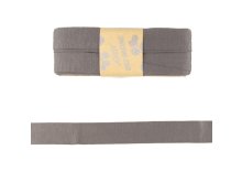 Jersey Viskose Schrägband/Einfassband gefalzt 20 mm x 3 m Coupon - uni grau