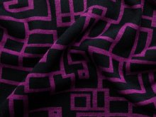 Jersey Punta di Roma - geometrisches Muster - schwarz - magenta