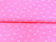 Reflektierender Jackenstoff by Poppy - Regenbögen - neon pink