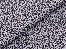  Baumwoll Popeline Stretch - Animalprint klein - schwarz/weiß