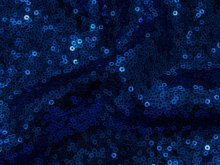 Pailettenstoff - uni - dunkelblau