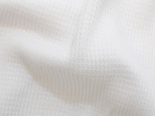 Jersey Waffeloptik  - uni - weiß