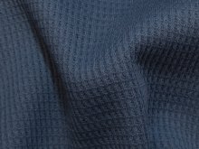Jersey Waffeloptik  - uni - blau