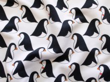 Jersey Swafing Love the Penguin by Cherry Picking - Pinguine - weiß
