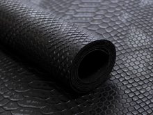 Struktur Kunstleder Coupon ca. 50 cm x 70 cm - Reptiloptik - schwarz
