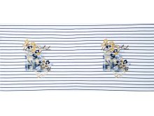 Jersey Viskose Panel ca. 75cm x 155cm - Animalprint auf Streifen - weiß