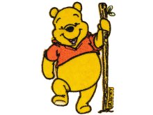 Applikation zum Aufbügeln Disney-Winnie the Pooh - Winnie mit Gehstock ca. 80mm x 50mm - orange