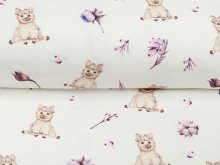 Jersey Digitaldruck Cute Animals Snoozy - entzückende Schäfchen - wollweiß