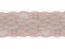 Elastische Spitze 50 mm - Blumen - puderrosa
