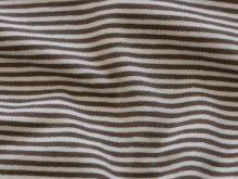Jersey Yarn Dyed - Streifen - braun-weiß