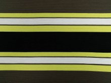 Feinripp Strickstoff PANEL  ca. 100 cm x 160 cm - Streifen - uni olivbraun
