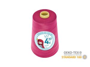 Nähgarn Overlock XXL - Ökotex 100 - Lauflänge 4570m (5000Y) - uni mattes magenta