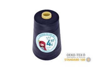 Nähgarn Overlock XXL - Ökotex 100 - Lauflänge 4570m (5000Y) - uni gedämpftes denim