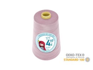 Nähgarn Overlock XXL - Ökotex 100 - Lauflänge 4570m (5000Y) - uni pastell-rosa