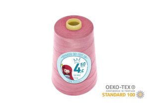 Nähgarn Overlock XXL - Ökotex 100 - Lauflänge 4570m (5000Y) - uni leuchtendes rosa