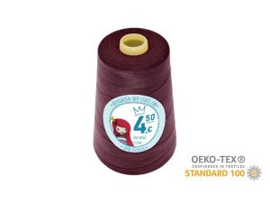 Nähgarn Overlock XXL - Ökotex 100 - Lauflänge 4570m (5000Y) - uni weinrot