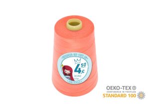 Nähgarn Overlock XXL - Ökotex 100 - Lauflänge 4570m (5000Y) - uni neonorange