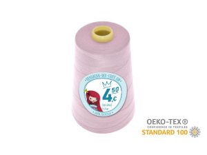 Nähgarn Overlock XXL - Ökotex 100 - Lauflänge 4570m (5000Y) - uni helles rosa