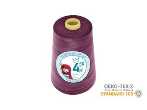 Nähgarn Overlock XXL - Ökotex 100 - Lauflänge 4570m (5000Y) - uni helles pflaume