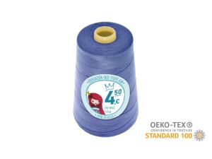 Nähgarn Overlock XXL - Ökotex 100 - Lauflänge 4570m (5000Y) - uni helles indigoblau