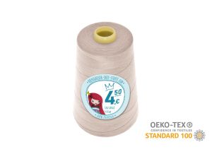 Nähgarn Overlock XXL - Ökotex 100 - Lauflänge 4570m (5000Y) - uni helles beige