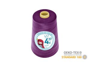 Nähgarn Overlock XXL - Ökotex 100 - Lauflänge 4570m (5000Y) - uni amethystviolett