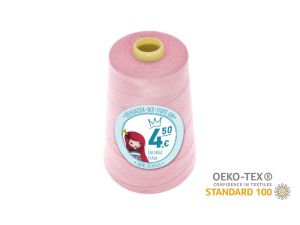 Nähgarn Overlock XXL - Ökotex 100 - Lauflänge 4570m (5000Y) - uni pastellrosa