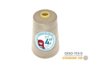 Nähgarn Overlock XXL - Ökotex 100 - Lauflänge 4570m (5000Y) - uni beige-grün